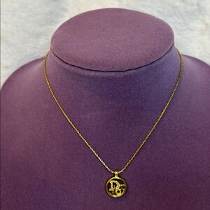 Dior Authentic Vintage Elegant Gold Plated Pendant Necklace